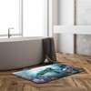 ZKJSMGS Ocean Turtle Bath Rug,Sea Animal Coral Seaweed Underwater Tropical