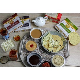 Pride Of India - Spicy Chickpea Masala Papadum Lentil Crisp, Pack of 6-10 count Box (3.53oz - 100gm) - Instant Popping Chips, Gluten-Free Crackers, Healthy Indian Snacks