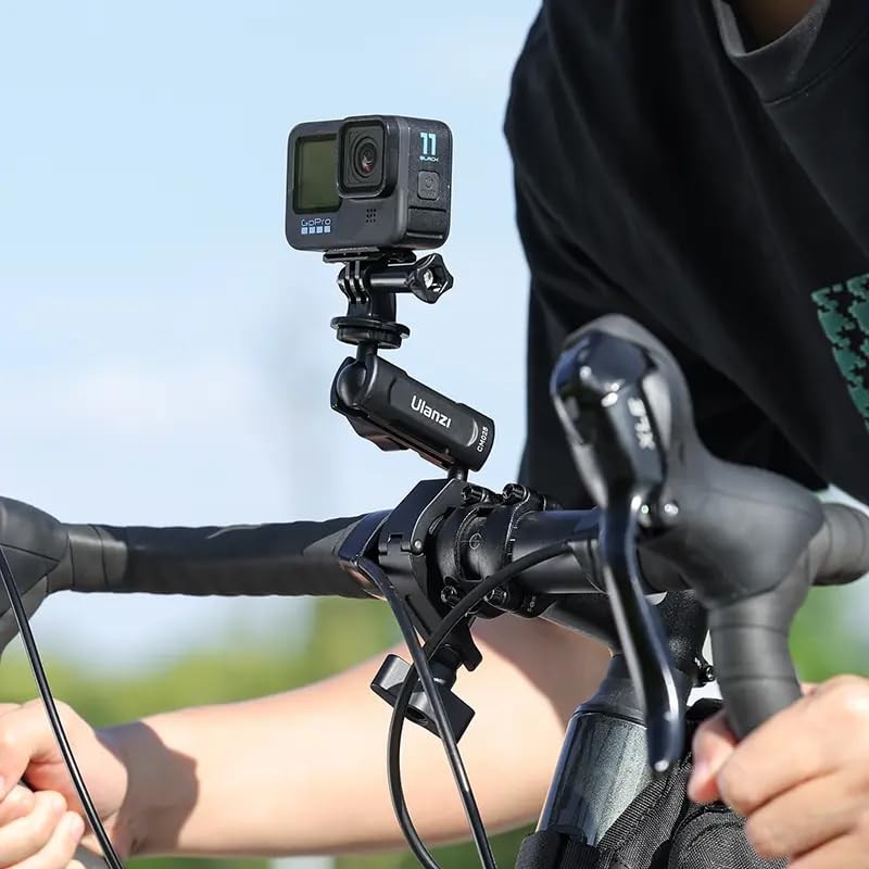 ULANZI Bike/Motorcycle Handlebar Clamp Mount For GoPro/Insta360 Action Cameras