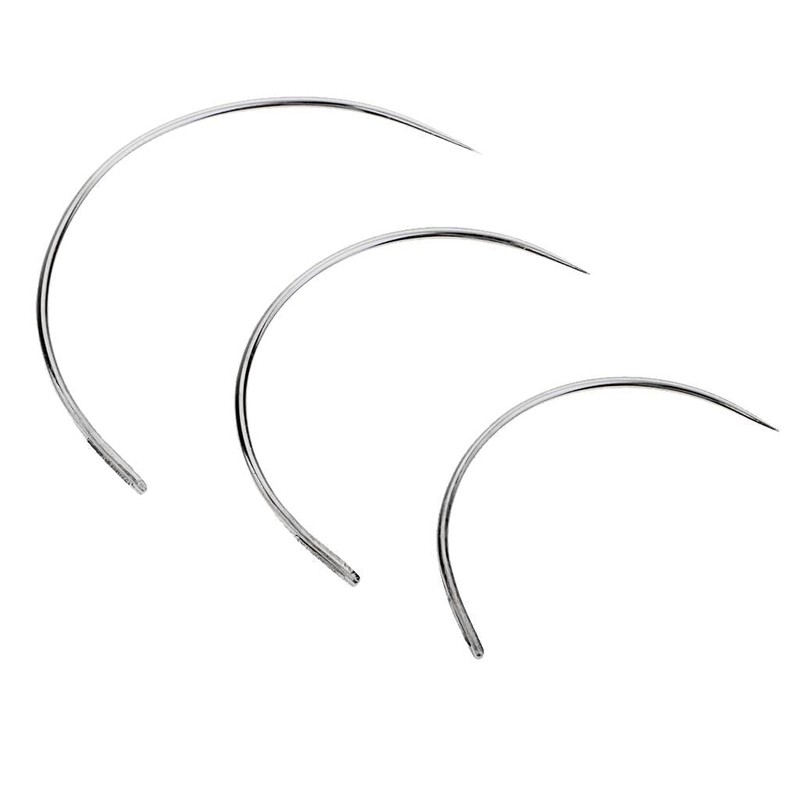 zalati Curved Needles 3 Pieces Sewing Needles for Sewing Repairing