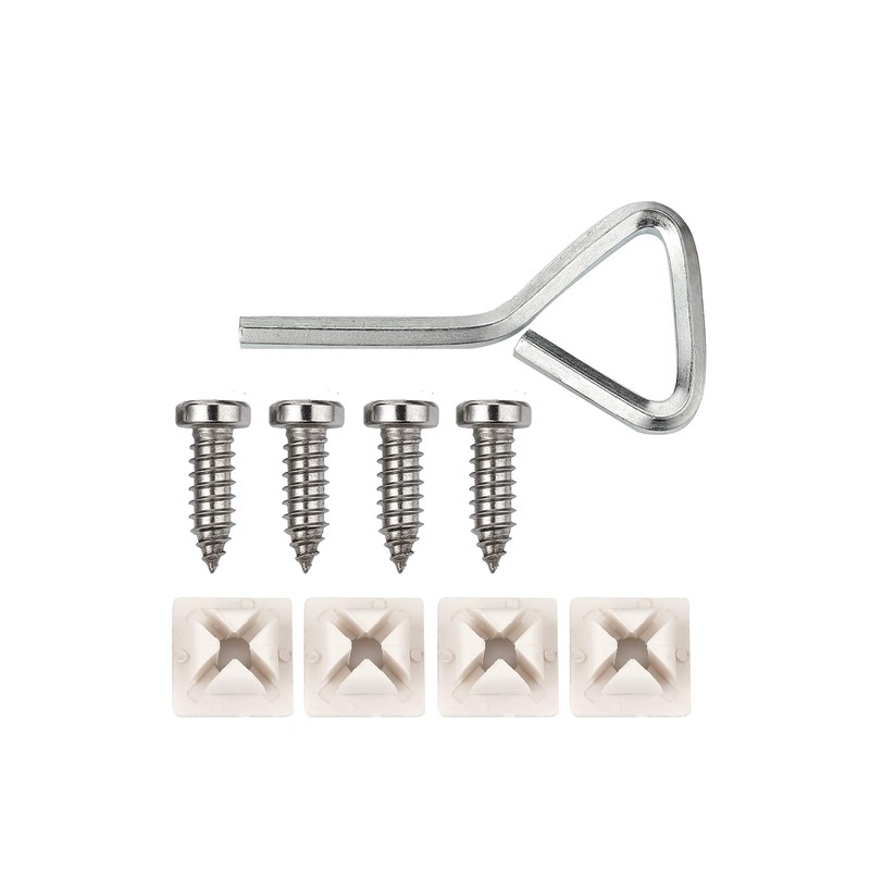 License Plate Screws 1/4-3/4, Self-Tapping, Stainless Steel (Silver)