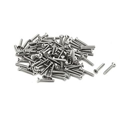 IIVVERR M2x12mm 304 Stainless Steel Y Type Socket Flat Head Tamper Proof Screws 100pcs (M2x12mm 304 Acero Inoxidable Tipo Y Zócalo Cabeza Plana Tornillos A Prueba de Manipulación 100 unids