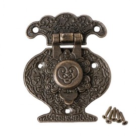 Bronze Latch Hasp with Lock and Key - Furniture Handle Cabinet Lock BL06674 100ea