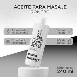 Aceite de Romero - Ideal Aceite para Masaje | Aceites Esenciales - Crema Corporal - Aceite Esencial | Aceite Corporal para Aromaterapia y Masaje | 240