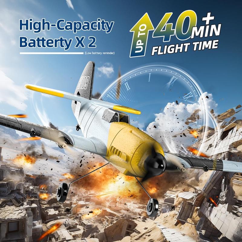 DEERC RC Plane 3 Channel BF-109 Remote Control Fighter Airplane