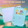 WENFLY Pool Party Invitation Cards, Summer Swimming Party for Birthday