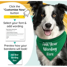 Spoilt Rotten Pets S2 Any Wording Of Your Choice Custom Dog Bandana, Scarf For Dogs & Cats (S2 Small Dogs Terrier, Shih-Tzu & Cockers)