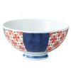 Hasamiyaki 31175 Krasino Tsuwa Rice Bowl, Dyed and Brocaded Pattern,