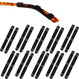 MOLDERP Eyeglass Ear Cushions - Soft Silicone Glasses Ear Grip Temple Tips Eyeglass Pads Anti Slip Eyeglasses Ear Hook Comfort Sport ，7 Pairs (all, Black-2)