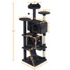 Yaheetech Multi-Level Cat Tree for Large Cats, with Cozy Condos