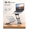 Nulaxy Telescopic 360 Rotating Laptop Stand for Desk Adjustable Height