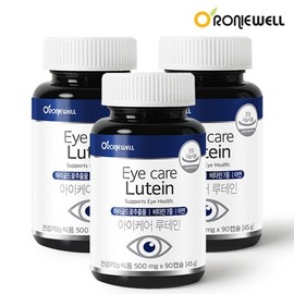 로니웰 아이케어 루테인 500mg 90캡슐 x 3개 9개월분 Roniwell Eye Care Lutein 500mg 90 Capsules x 3 Packs 9-Month Supply