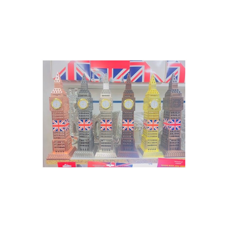 JAYOGLA Big Ben Clock Tower Model with UK Flag, 24cm