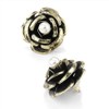 30mm D/Large Dimensional Rose Stud Earrings/Bronze Tone