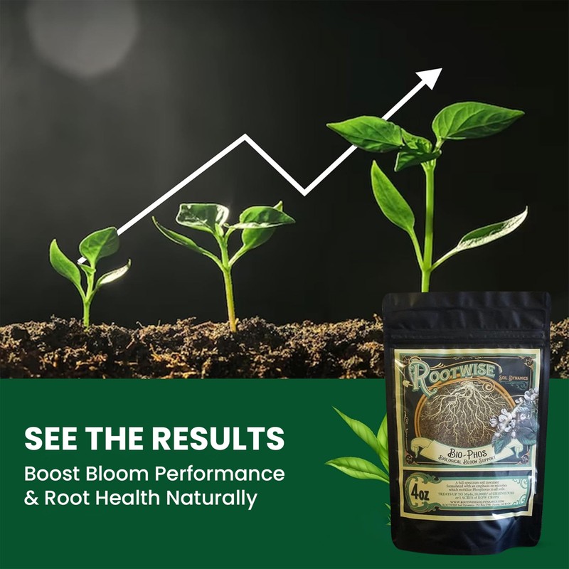 Rootwise Bio-Phos (4 oz) | Natural Phosphorus Fertilizer and Soil