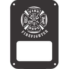 JeepTails Firefighter Tail lamp Light Covers Compatible with Jeep JK Wrangler - Black - Set of 2