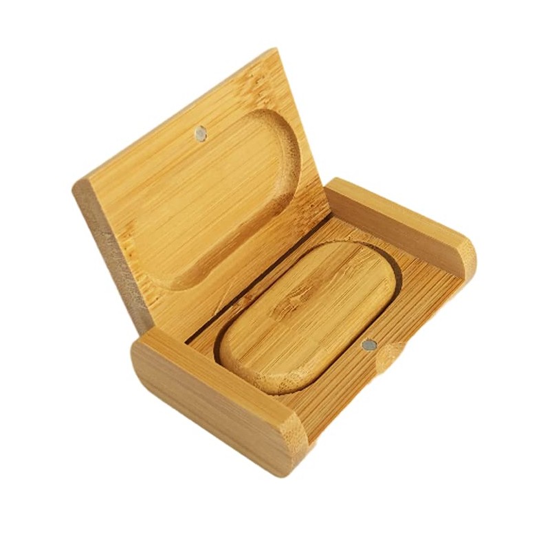 Solid Wood USB Stick for Photo Album Engagement Love Heart