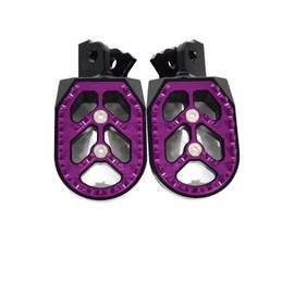 Dirt Bike Foot Pegs for Surron Light Bee X S Segway X160 X260,All Aluminum Alloy Foot Rest Pedals,Anti-slip Motorcycle Passenger Footpegs,Sur Ron Replacement Parts,Modified Suron Accessories,Purple