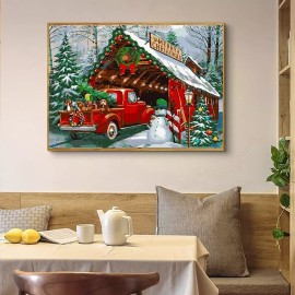 Eiazuiks Christmas Paint by Numbers Kit for Adults Paint by Number Canvas Oily Painting