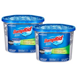 Damp Rid Moisture Absorber & Odor Remover with Activated Charcoal - Fragrance Free - 18 oz. (Pack of 2) Disposable, Lasts Up To 60 Days, No Electricity Required - Ilios Packaging.