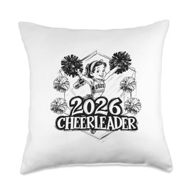 2026 Cheerleader Squad Class of 2026 Team Fun Throw Pillow