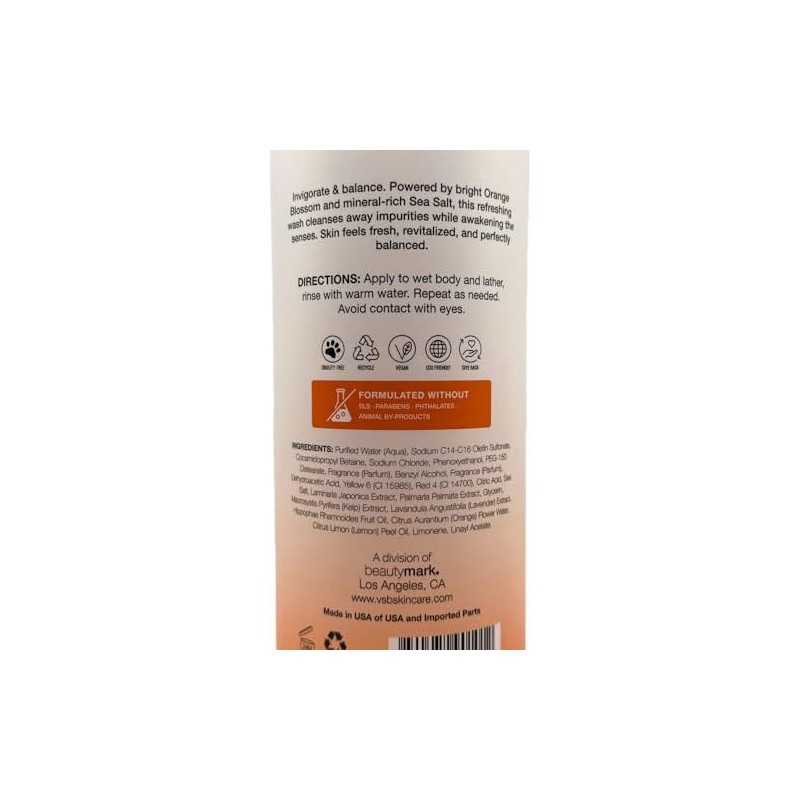 Vitamins And Sea Beauty Orange Blossom Body Wash Invigorating &