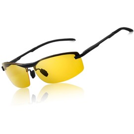 MAIVARDAY Sunglasses, Men's, Sports, Women's, Polarized, Driving, Wellington Type, Super Elasticity, TR90 Material, Ultra Lightweight, UV400 Protection, Stylish, Fashion, E: Yellow