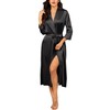 Ekouaer Bathrobe Women's Satin Lightweight Dressing Gown Long Luxury High