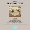 Woven Water Resistant Lindos Fabric Placemat Set 6-Pack, 15" Round,