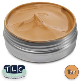 The Leather Clinic Leather Colour Restorer | Multi Use Absorbent Leather Dye Repair | Recolouring Balm for Sofas, Shoes, Bags, Coats (Tan, 50ml)