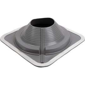 #8 (7" to 13") DEKTITE Square Base Combo Pipe Flashing Boot: Gray EPDM Square Base Flexible Pipe Flashing Dektite (DC108GC)