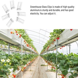 Ftory Greenhouse Clips - Greenhouse Base Kit Greenhouse Base Clips Sliver Metal J Clips Fixings Attaches Kit Tool Base Attachment Clip for Aluminium Greenhouse Insulation Netting Shading10pcs