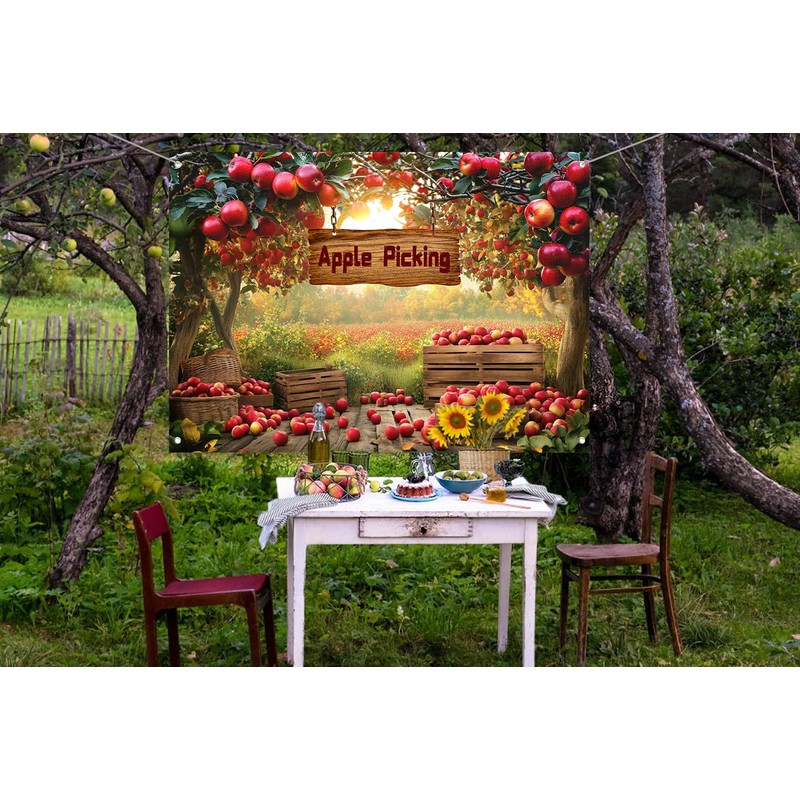 Alltten 70.8''x47.2'' Apple Orchard Backdrop Apple Backdrop F332