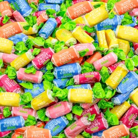 Sour Fruit Chews Assorted Candy Mix, 5 Tangy Flavors, Sour Tootsie Roll Taffies, Gluten Free & Peanut Free, Perfect For Parties & Goody Bags, 2 Lb Resealable Bag