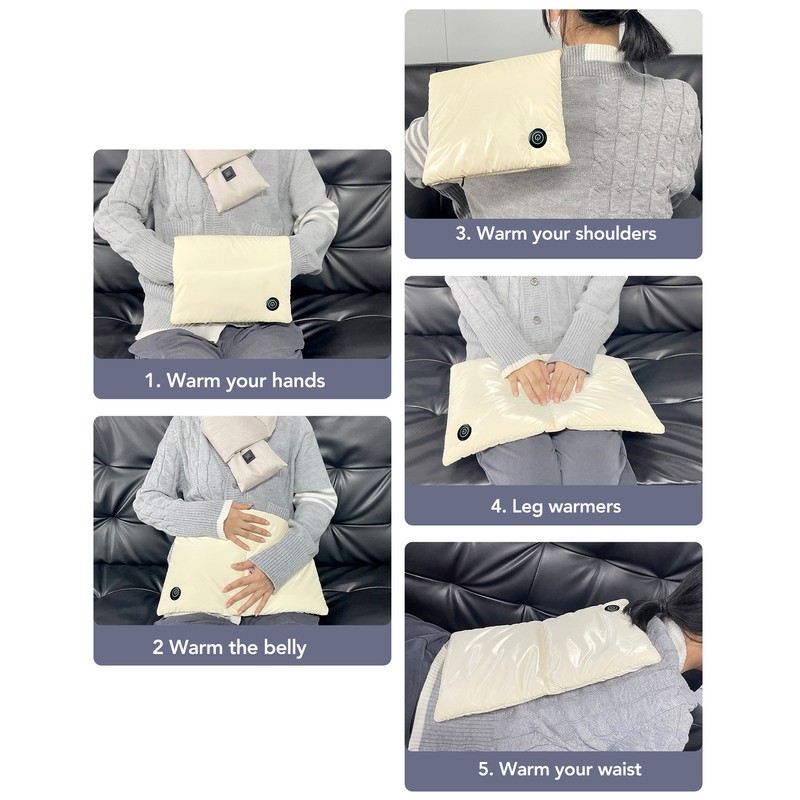 Graphene Heated Handwarmers Bag USB Charging 3 Levels Temperature Washable