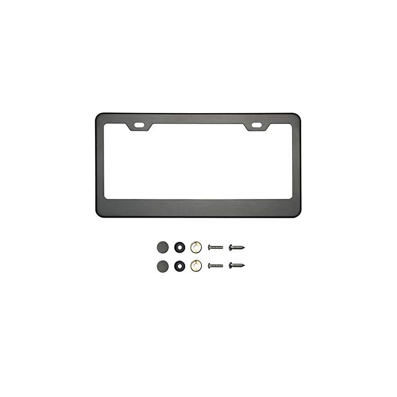 Matte Flat Black License Plate Frame T304 Stainless Steel +