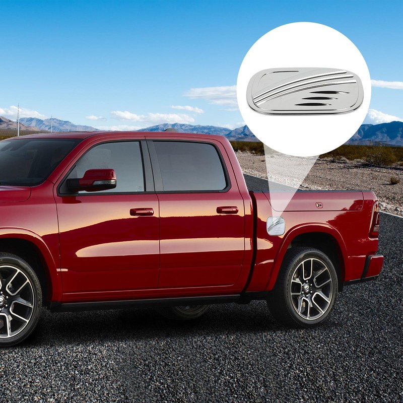 Fuel Tank Cap Gas Cover Trim Fit for Dodge Ram