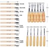WAYCOM 24PCS Wood Knife Kit Set Wood Carving Kit,Professional Chisel