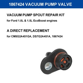Vacuum Pump Valve 1867424 DS7G2A451A for Ford 1.0L & 1.5L EcoBoost - Compatible with Fiesta, Focus, Transit - Replaces CM5G2A451GA - Vacuum Pump Spout Repair Kit