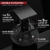 4 Inch Square Shower Drain Black Floor Drain with Flange