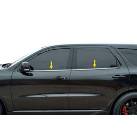 Made in USA! Compatible with 2011-2017 Dodge Durango 4PC Stainless Steel Chrome Window Sill Overlay