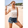 Halife Crochet Vest for Women Boho Lightweight Pullover Sweater Tops
