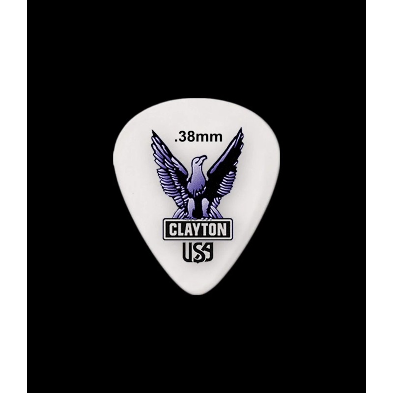 Clayton Acetal Standard Guitar Picks 0.38mm 3 Picks