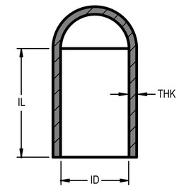 dexierp Protection Force ラウンド キャップ 1/8" 3mm (パック 50) パイプ ポスト チューブ エンド カバー用 4-40 UNC 4-48 UNF M3 ネジ ネジ プロテクター 弾性 ゴム VCH0109X050-(50 パック)