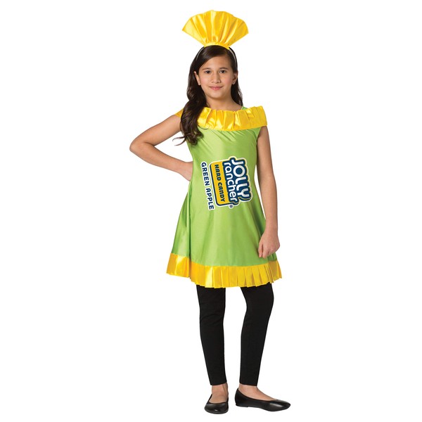 Rasta Imposta Jolly Rancher Green Apple Candy Costume Dress Hershey’s Girls Child Size 7-10