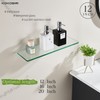 KOKOSIRI Wall Shelves Floating Bathroom Glass Shelf for Kitchen Storage,