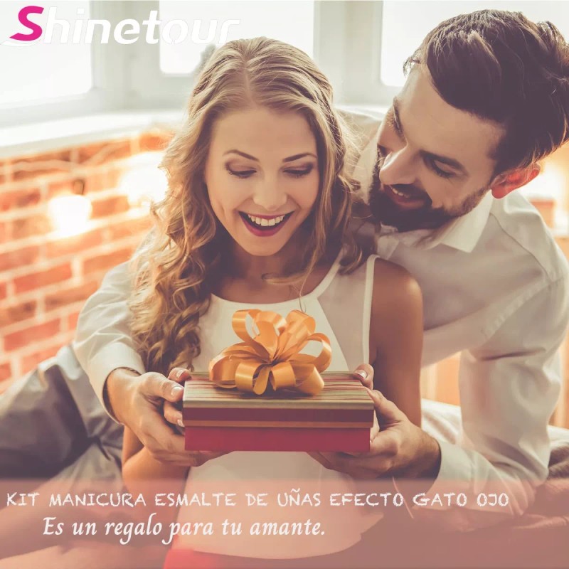 Shinetour Esmaltes Uñas Gel Uñas Efecto Ojo Gato 3d+doble Iman,6