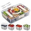 Snackle Box Container 304 Stainless Steel 8 Compartment