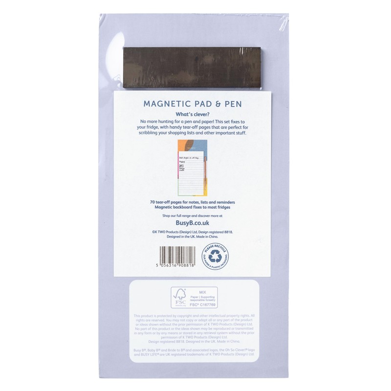 Busy B Magnetic Pad & Pen in Spot with 70