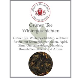 Lerbs & Hagedorn, Green Tea Winter Stories | Fruit Flavour 250g (approx. 21 Litres) Sunflower Blossoms, Apple, Orange Pieces Rose Petals